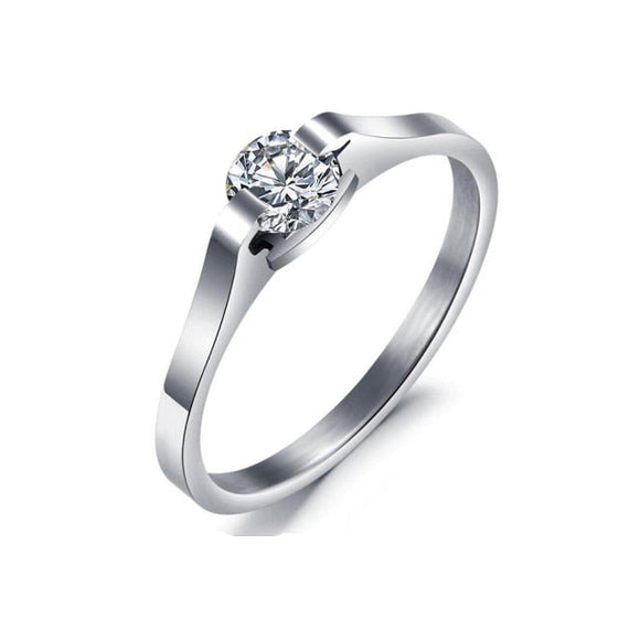 Sapphire Women Engagement Ring 316L Stainless Steel Women Jewelry - Genuine - Gemstone