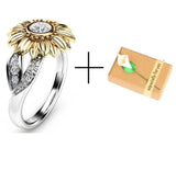 Sunflower Party Rings Rhinestone Accessory Sunflower Charm Rhinestone Jewelry - Genuine - Gemstone