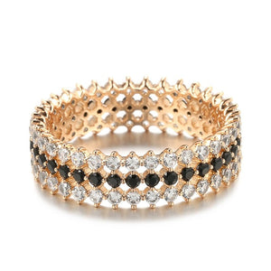 Unique 585 Rose Gold Ring For Women Wedding Jewelry - Genuine - Gemstone