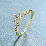 Vintage 14K Yellow Gold Sapphire Gemstone Engagement Ring For Women - Genuine - Gemstone