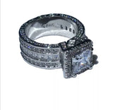 Vintage Court Ring 925 Silver For Women Wedding Jewelry - Genuine - Gemstone