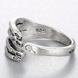 Vintage Silver Skeleton Ring Gothic Man Women's Jewelry - Genuine - Gemstone