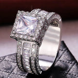 Vintage Court Ring 925 Silver For Women Wedding Jewelry