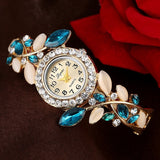 Luxury Rhinestone Women Watche Steel Bracelet Wrist Watch Clock