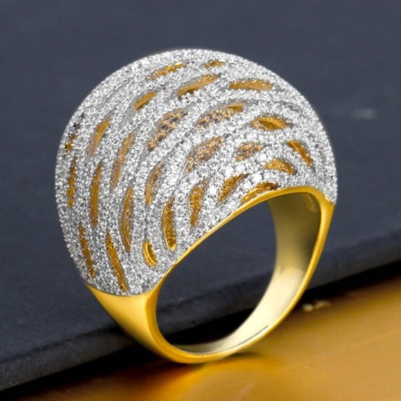 Luxury Bride Women Zircon Ring Wedding Jewelry For Party Gift