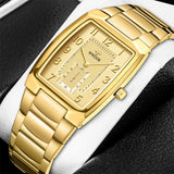 18K Yellow Gold Women Watch Women Bracelet Wrist Watch Jewelry