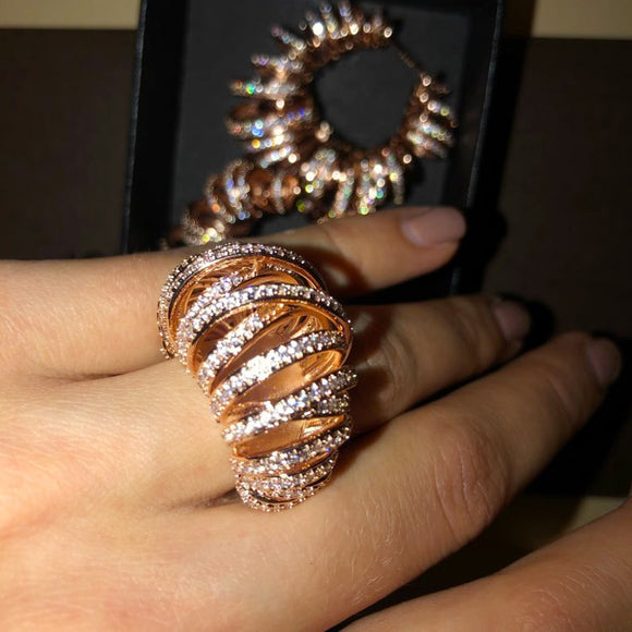 Shiny Charm Ring Women Jewelry Anniversary Birthday 