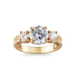 Clear Sapphire Ring 18K Gold For Women Anniverssary Party jewelry