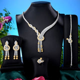 Luxury Indian Flowers Jewelry Set For Women Wedding Party Jewelry