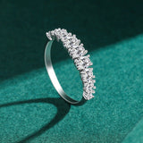 Dazzling Emerald Cut Zircon Ring 925 Sterling For Women Wedding Jewelry