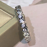 Eternity Promise ring 925 Silver Engagement Wedding for women Jewelry