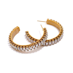 Luxury Engagement Sapphire Stud Earrings Gold Round for Women Women Jewelry