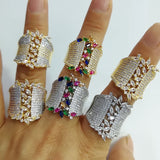Bohemian Zircon Beads Ring for Women Engagement Jewelry