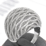 Luxury Bride Women Zircon Ring Wedding Jewelry For Party Gift