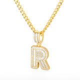 Cube Letter Pendant Necklace For Women Punk Party Jewelry