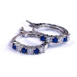 Oval Red Ruby Gemstones Earrings for Women Silver Jewelry