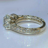 Dazzling Silver Engagement Ring Women Zircon Wedding Jewelry
