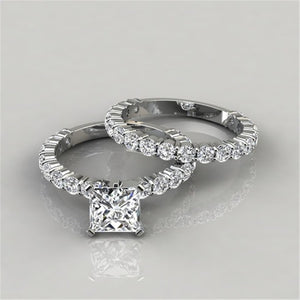 Luxury Gemtone Engagement Silver Ring For Women Wedding Jewelry