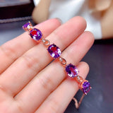 Charm Amethyst Purple Gemstone Bracelet For Women Jewelry