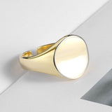 14K Gold Wide Open Ring for Women Anniverssary Jewelry