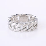 Punk Chain Ring Silver Women Anniverssary Party Jewelry