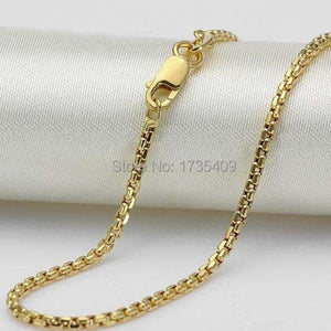 14K Yellow Gold Chain Necklace Women Anniverssary Jewelry