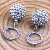 Full Inlaid Gemstone Earring For Women Silver Wedding  jewelry