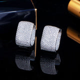 Full Circle Zircon Hoop Earrings 585 Rose Gold for Women  Jewelry