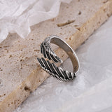 Antique Silver Wings Ring For Women Party Birthday Gifts Jewelry