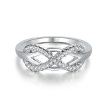 Inlaid Zircon Heart Ring For Women Wedding Anniverssary Jewelry