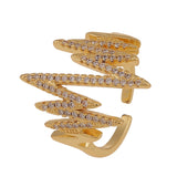 Luxurious Gold Pin Clip Ring Geometry For Women Punk Party Jewelry Gifts