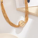 Luxury Big Ball Pendant Necklace For Women Wedding Jewelry