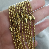 Genuine Pearl Choker Necklace 18K Gold Beads Women Wedding Jewelry