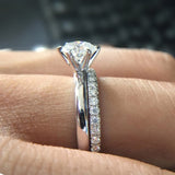 Vintage Wedding Ring Set for Women Engagement Zircon Jewelry