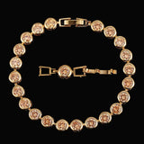  Purple Amethyst Gemstones Bracelets Gold Link Chain for Women Jewelry