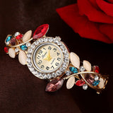 Luxury Rhinestone Women Watche Steel Bracelet Wrist Watch Clock