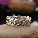 Punk Chain Ring Silver Women Anniverssary Party Jewelry