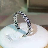 Eternity Promise ring 925 Silver Engagement Wedding for women Jewelry