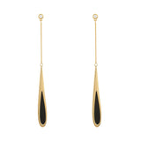 Luxury Black Tassel Drop Earrings Party For Women Wedding Jewelry