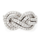 Twist Infinite Sapphire Ring  Silver Woman Wedding Jewelry
