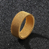 8mm Yellow gold Ring for Women Wedding Gift Jewelry