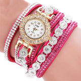 Leather Diamond Watch Women Bracelet for Women Casual Jewelry