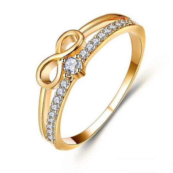 Luxury Infinite Zircon Ring for Women Engagement Wedding Jewelry