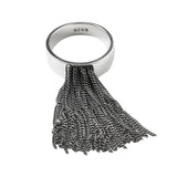 Vintage Tassel Silver Ring For Women Wedding Party Jewelry