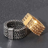 Unique Link Chain Ring Gold Wedding Men Jewelry