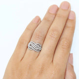 Twist Infinite Sapphire Ring  Silver Woman Wedding Jewelry