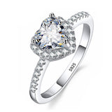 2.0ct Diamond 18K White Gold Ring Wedding Bands Bride Women Jewelry