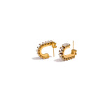 Luxury Anniverssary Gold Earrings Women Wedding Jewelry