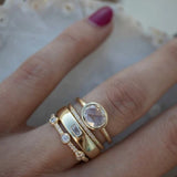 3 Pcs White Zircon Ring Set Gold Wedding for Women Jewelry