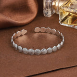 Lotus Flower Cuff Bracelet Vintage Silver For Women Jewelry